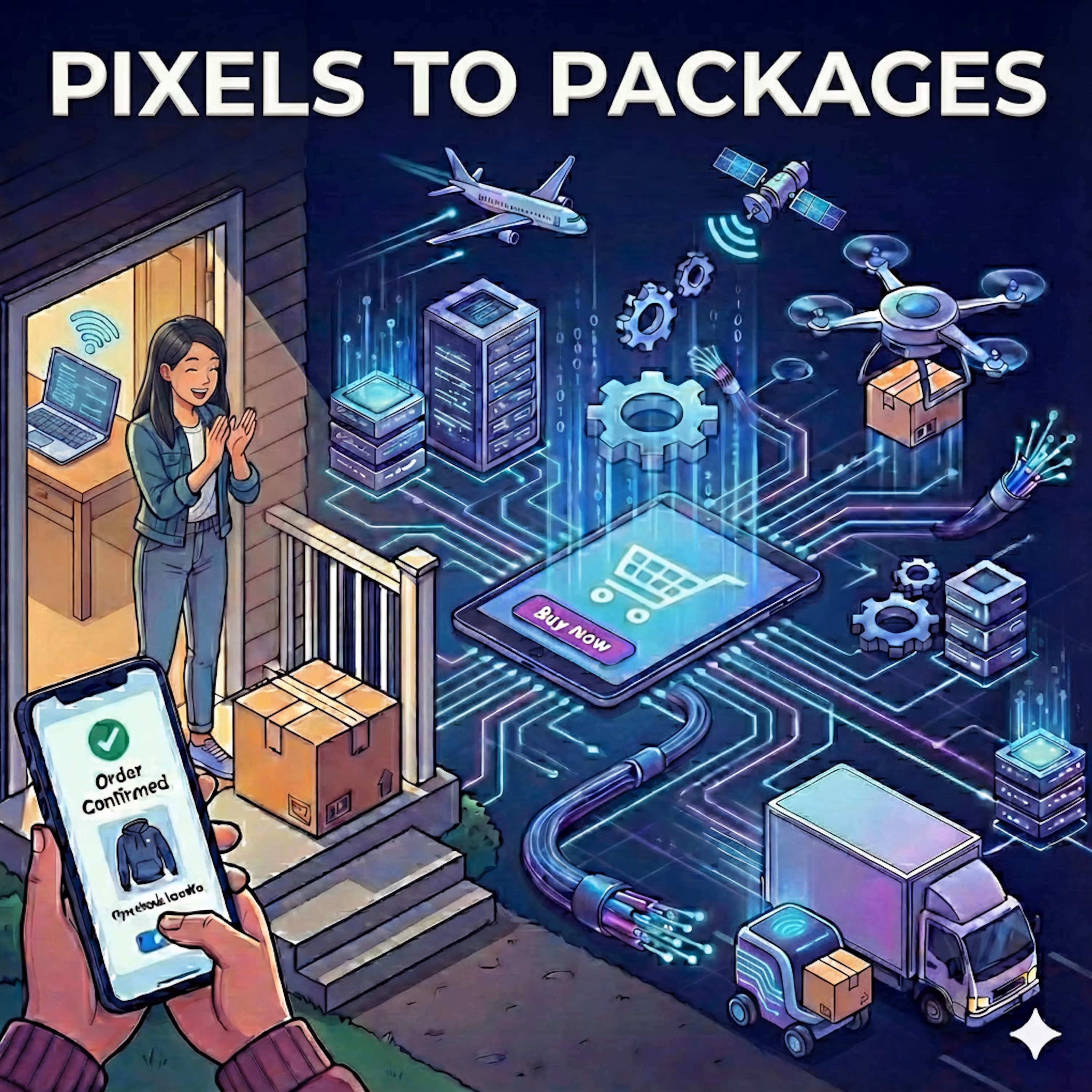 Pixels to Packages podcast cover art